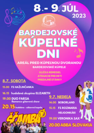 ŠČAMBA a ABBA Slovakia hviezdami Bardejovských kúpeľných dni